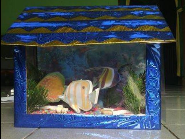 Kreasi Aquarium  Bahan  Limbah Media Pengenalan Hewan Laut 