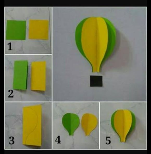  Origami  Balon  Udara  Tutorial Origami  Handmade